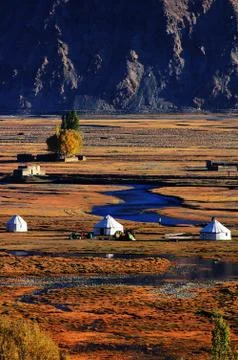 Landscape in sinkiang Stock Photos