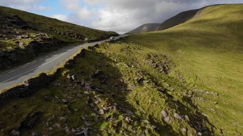 Landscape with sky and clouds mountain are in Ireland Stock-Footage 243625139