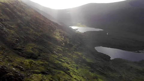 Landscape with sky and clouds mountain are in Ireland Stock-Footage 243625276