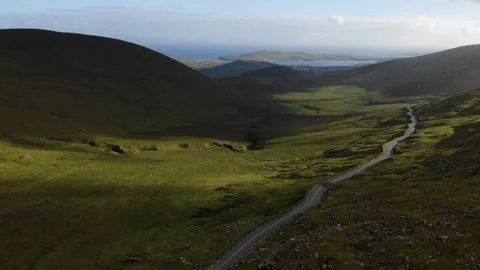Landscape with sky and clouds mountain are in Ireland Stockbeeldmateriaal 243625435