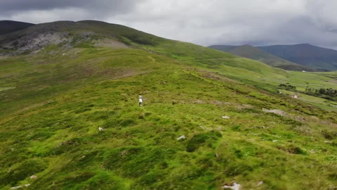 Landscape with sky and clouds mountain are in Ireland 스톡 동영상 243625878
