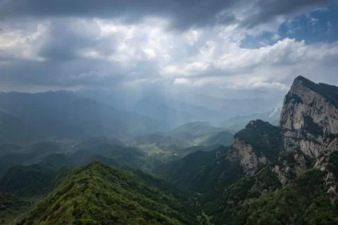 Landscape with sky and clouds Stock Photos