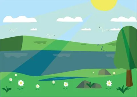 Landscape sky Stockillustratie