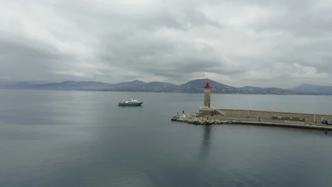 Landscape of small lighthouse Stock Footage 86565611