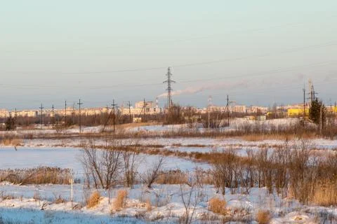 Landscape of a small town 스톡 사진