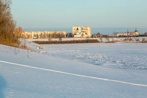 Landscape of a small town 스톡 사진