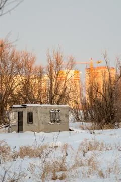 Landscape of a small town 스톡 사진