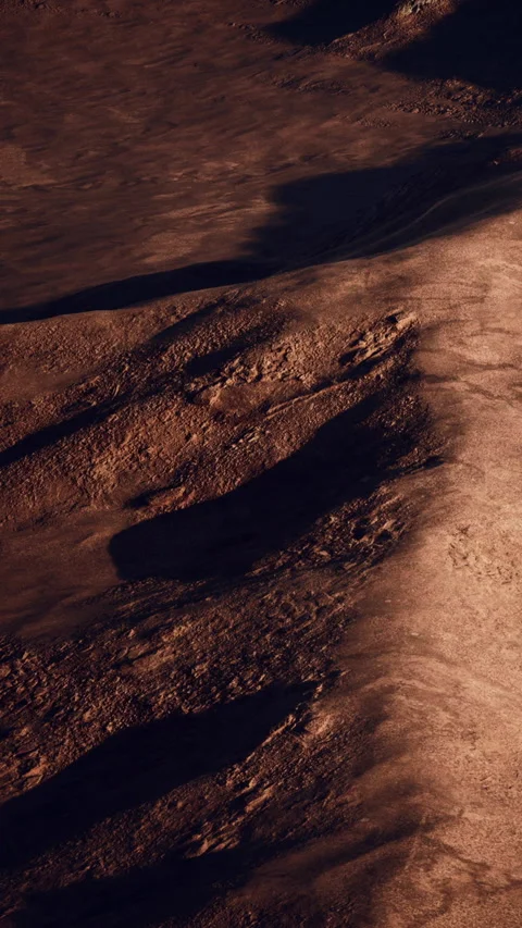 Landscape with smooth textures and shadows during sunset Stock Footage 348107898