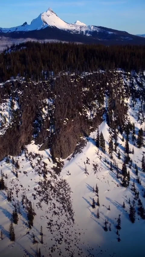 Landscape with snow and mountains Stock Footage 274040337