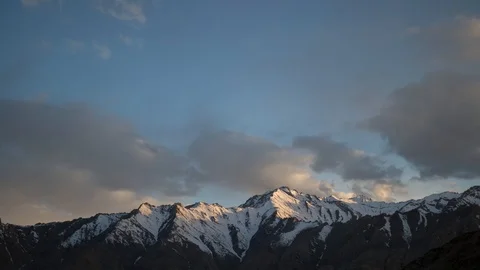 Landscape of snow capped mountain in winter 스톡 동영상 121944214
