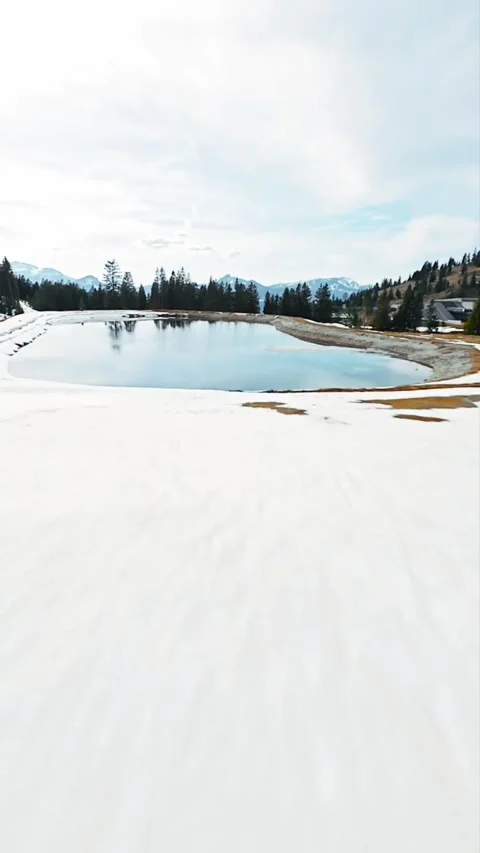 Landscape with snow covered trees Stock Footage 273140841