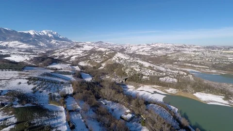 Landscape with snow 스톡 동영상 126337156