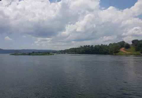 The landscape of the source of Nile river, Jinja, Uganda. 写真素材