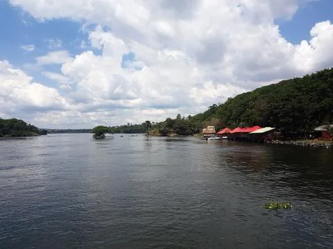 The landscape of the source of Nile river, Jinja, Uganda. Stock Photos