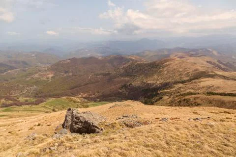 Landscape in a spring day under clouds 2 Stock Photos