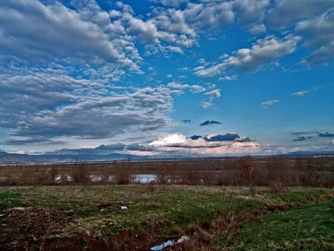 Landscape in spring - Maramures county Stock Photos