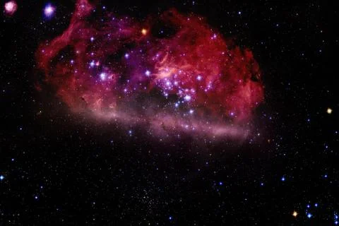 Landscape of star clusters. Beautiful image of space. Cosmos art. Stockfoto's