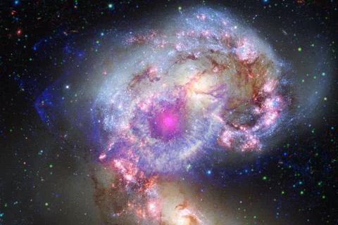 Landscape of star clusters. Beautiful image of space. Cosmos art. Stock Photos