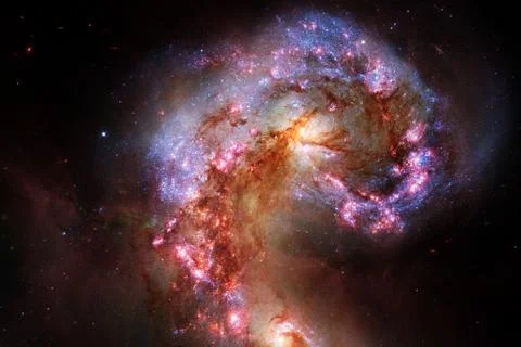Landscape of star clusters. Beautiful image of space. Cosmos art. Stock Photos