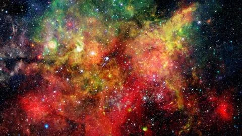 Landscape of star clusters in space. Elements of this image furnished by NASA Stock Photos