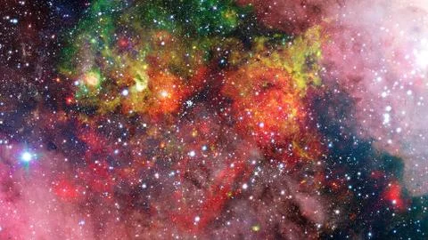 Landscape of star clusters in space. Elements of this image furnished by NASA Stock Photos