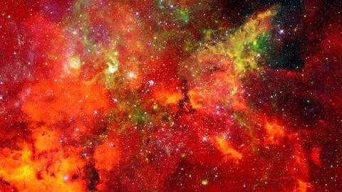 Landscape of star clusters in space. Elements of this image furnished by NASA Foto stock