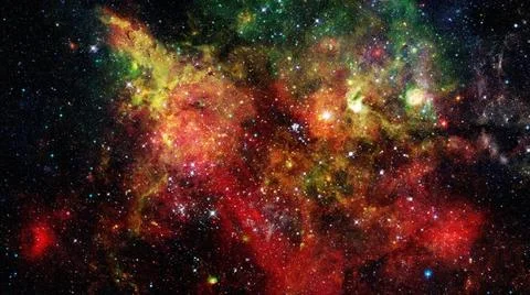 Landscape of star clusters in space. Elements of this image furnished by N... Foto stock