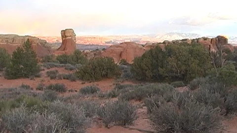 Landscape with Stone Pillar Stock Footage 93653265