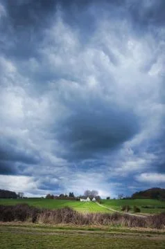 Landscape before a storm in Denmark Stock Photos