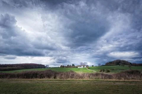 Landscape before a storm in Denmark Stock Photos