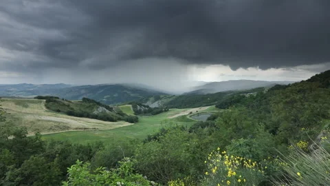 Landscape storm timelapse Stock Footage 148341257