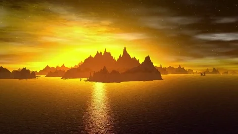 Landscape of stranger planet. Drawing 스톡 동영상 81668322