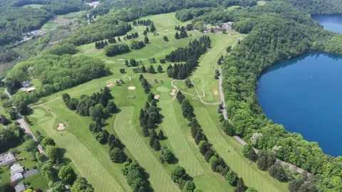 Landscape Stretch - Green Lakes State Park Golf Course Video stock 336517248
