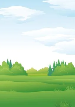Landscape, summer forest Stock Illustration