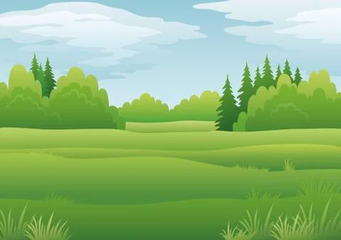 Landscape, summer forest Stock Illustration