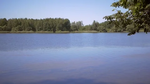 Landscape summer Lake Stock Footage 90923400