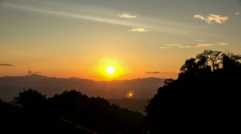 Landscape with sunset  Stock Footage 47127186