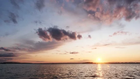 Landscape at sunset 스톡 동영상 213224363