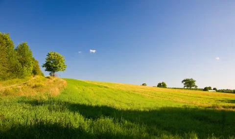 Landscape in a sunset light Stock Photos