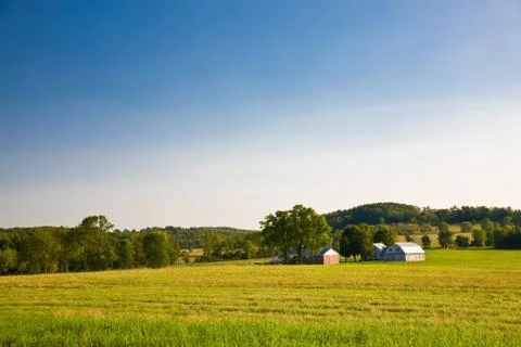 Landscape in a sunset light Stock Photos
