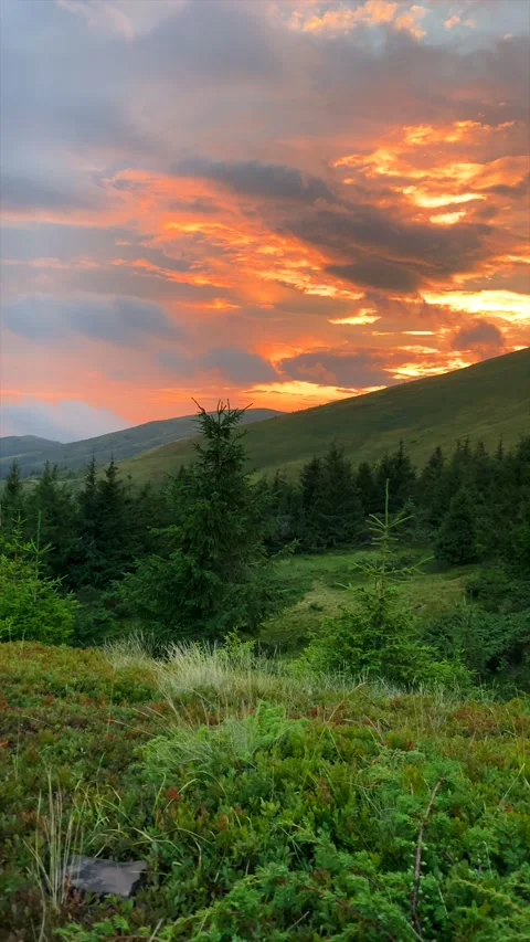 Landscape sunset in the mountains Stock Footage 205658720