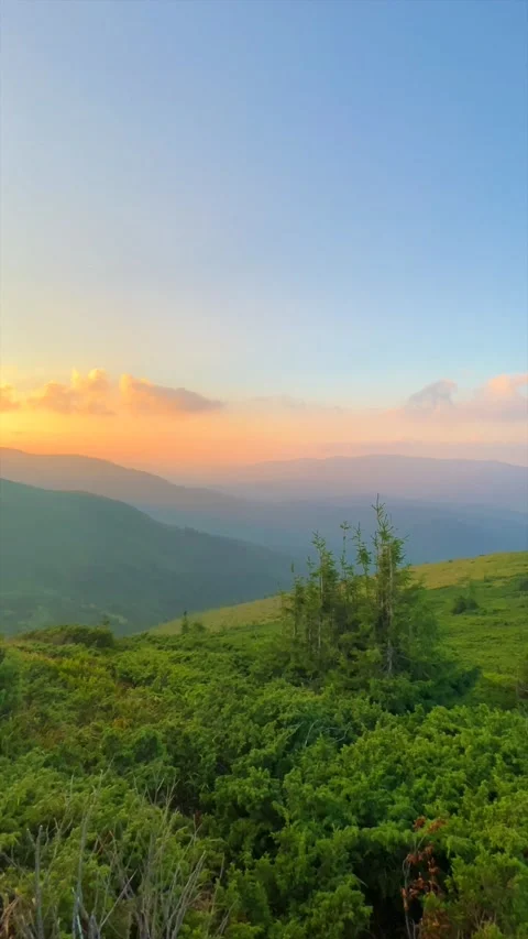 Landscape sunset in the mountains Stock Footage 205658860