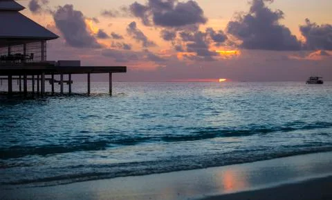 Landscape at sunset Stock Photos