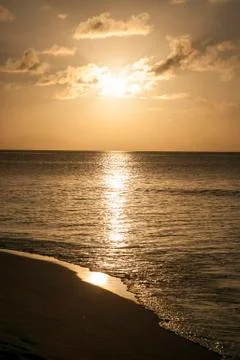 Landscape at sunset Stock Photos