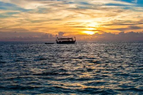 Landscape at sunset Stock Photos