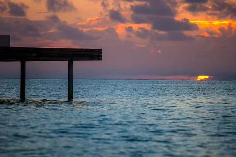 Landscape at sunset Stock Photos