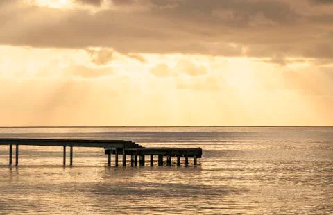 Landscape at sunset Stock Photos