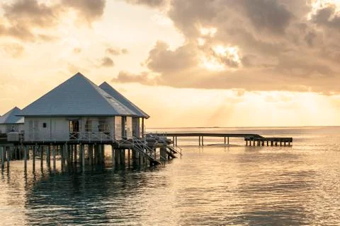 Landscape at sunset Stock Photos