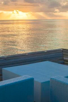 Landscape at sunset Stock Photos