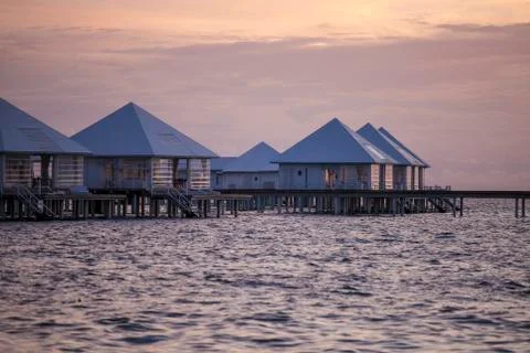 Landscape at sunset Stock Photos